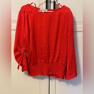 Super Soft Silky Red XL Michael Kors Blouse